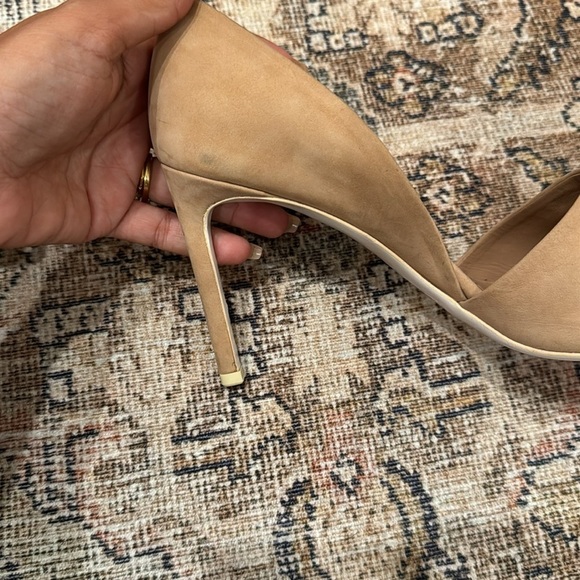 VINCE Saffron Nubuck Suede Peep Toe d'Orsay Pumps - Picture 5 of 5